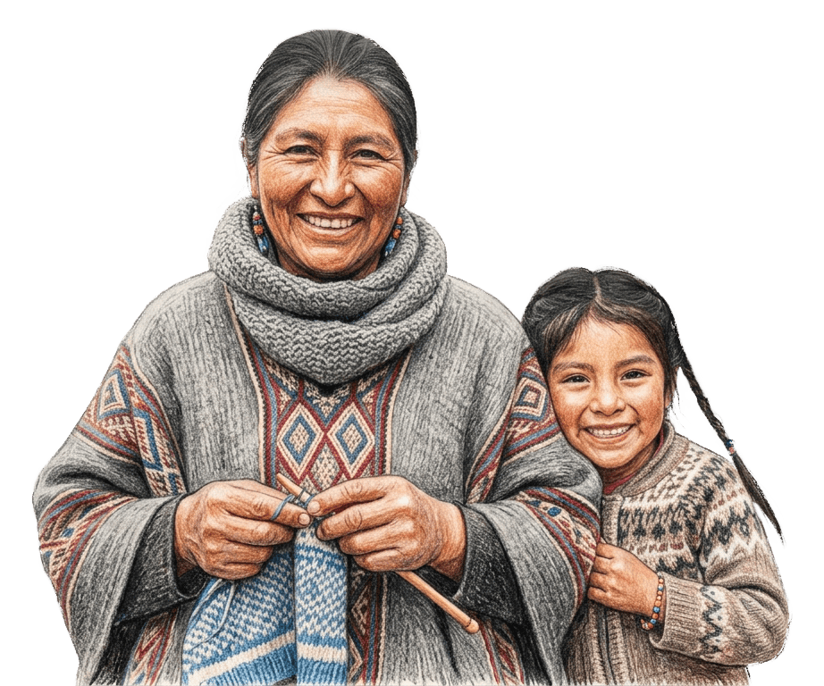 Ilustración mujer y niña